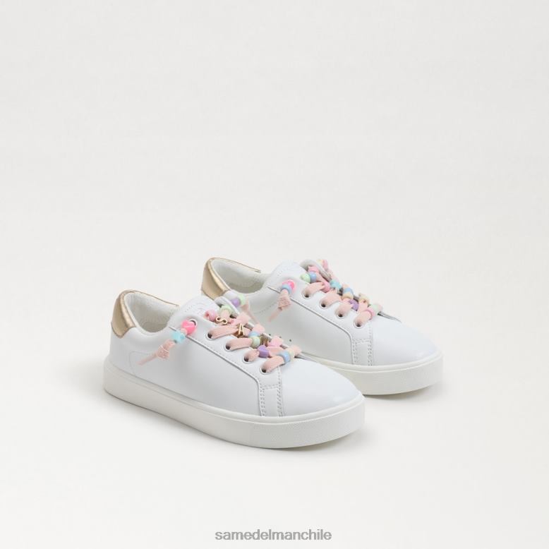 Sam Edelman P802J911 calzado blanco brillante niños zapatilla de etilo