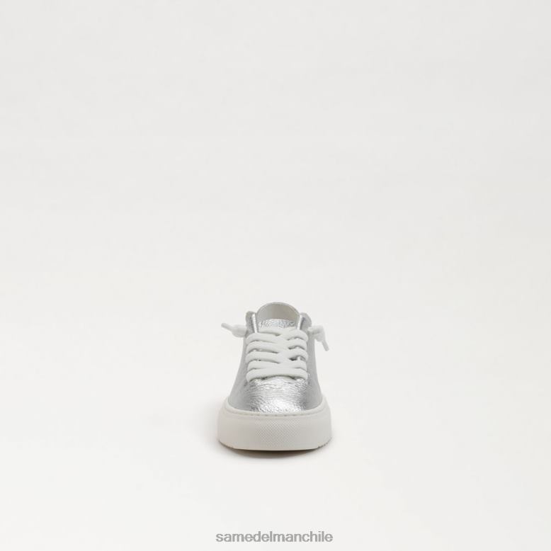 Sam Edelman P802J923 calzado plata suave niños zapatillas poppy con cordones