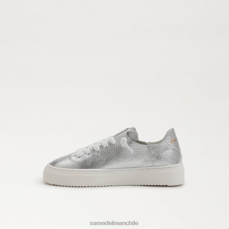 Sam Edelman P802J923 calzado plata suave niños zapatillas poppy con cordones