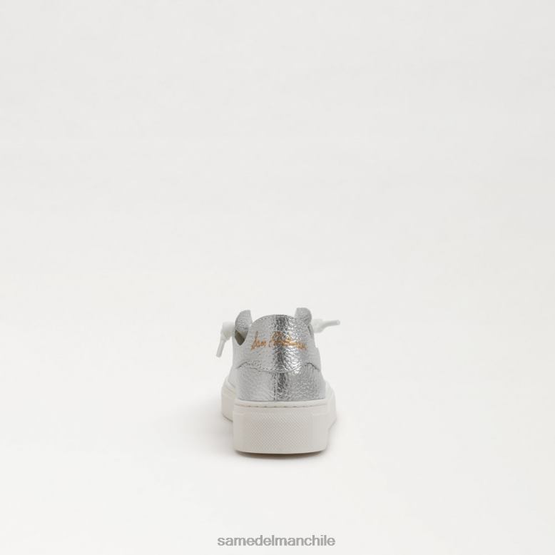 Sam Edelman P802J923 calzado plata suave niños zapatillas poppy con cordones